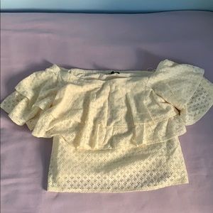 Banana Republic Off The Shoulder Lace Top